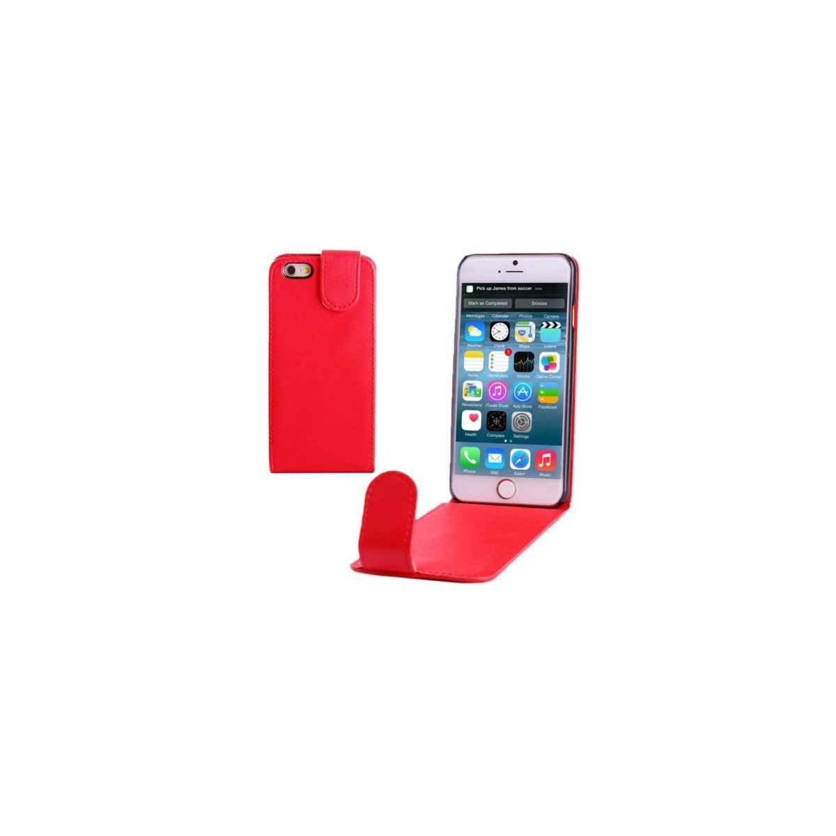 Étui à Clapet Vertical magnétique pour iPhone 6/6S Rouge