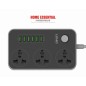 Bloc Multiprises LDNIO SC3604 avec 3 Prises 2500W 10A + 6 Ports USB 3,4A 2M Bloc Multiprises LDNIO SC3604 avec 3 Prises 2500W 10A + 6 Ports USB 3,4A 2M