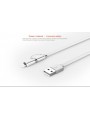 Câble 2 en 1 (Pour iPhone+Micro-USB) LDNIO LC84 Argent 1m