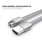 Câble 2 en 1 (Pour iPhone+Micro-USB) LDNIO LC86 Argent 1.1m Câble 2 en 1 (Pour iPhone+Micro-USB) LDNIO LC86 Argent 1.1m