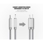 Câble 2 en 1 (Pour iPhone+Micro-USB) LDNIO LC86 Argent 1.1m Câble 2 en 1 (Pour iPhone+Micro-USB) LDNIO LC86 Argent 1.1m