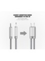Câble 2 en 1 (Pour iPhone+Micro-USB) LDNIO LC86 Argent 1.1m