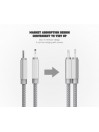 Câble 2 en 1 (Pour iPhone+Micro-USB) LDNIO LC86 Argent 1.1m