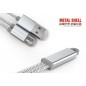 Câble 2 en 1 (Lighting+Micro-USB) LDNIO LC89 Argent 2.6cm Câble 2 en 1 (Lighting+Micro-USB) LDNIO LC89 Argent 2.6cm