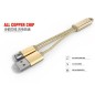 Câble 2 en 1 (Pour iPhone+Micro-USB) LDNIO LC89 Or 2.6cm Câble 2 en 1 (Pour iPhone+Micro-USB) LDNIO LC89 Or 2.6cm