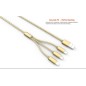 Câble 3 en 1 (Lighting+Micro-USB+Micro-USB) LDNIO LC85 Or 1,2m
