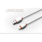 Câble Rond Lighting LDNIO LS02I Blanc-Orange 2m iPhone 5/6/7/6s/6s Plus/8/8 Plus Câble Rond Lighting LDNIO LS02I Blanc-Orange 2m iPhone 5/6/7/6s/6s Plus/8/8 Plus