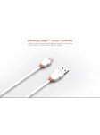 Câble Rond Lighting LDNIO LS02I Blanc-Orange 2m iPhone 5/6/7/6s/6s Plus/8/8 Plus