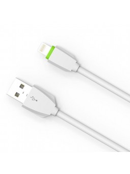 Câble Rond Lighting LDNIO LS07I Blanc-Vert 1m iPhone 5/6/7/7 Plus/8/8 Plus/X