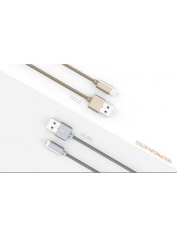 Câble Rond Lighting LDNIO LS08I Argent 1m iPhone 5/6/7/7 Plus/8/8 Plus