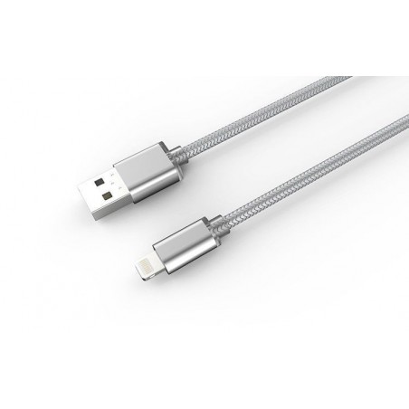 Câble Rond Lighting LDNIO LS17I Argent 2m iPhone 5/6/7/8/6s/6s Plus/8/8 Plus/X