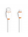 Câble Rond Micro-USB LDNIO LS02S Blanc-Orange 2m