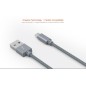 Câble Rond Micro-USB LDNIO LS08S Argent 1m Câble Rond Micro-USB LDNIO LS08S Argent 1m