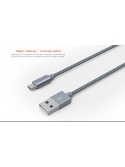 Câble Rond Micro-USB LDNIO LS08S Argent 1m