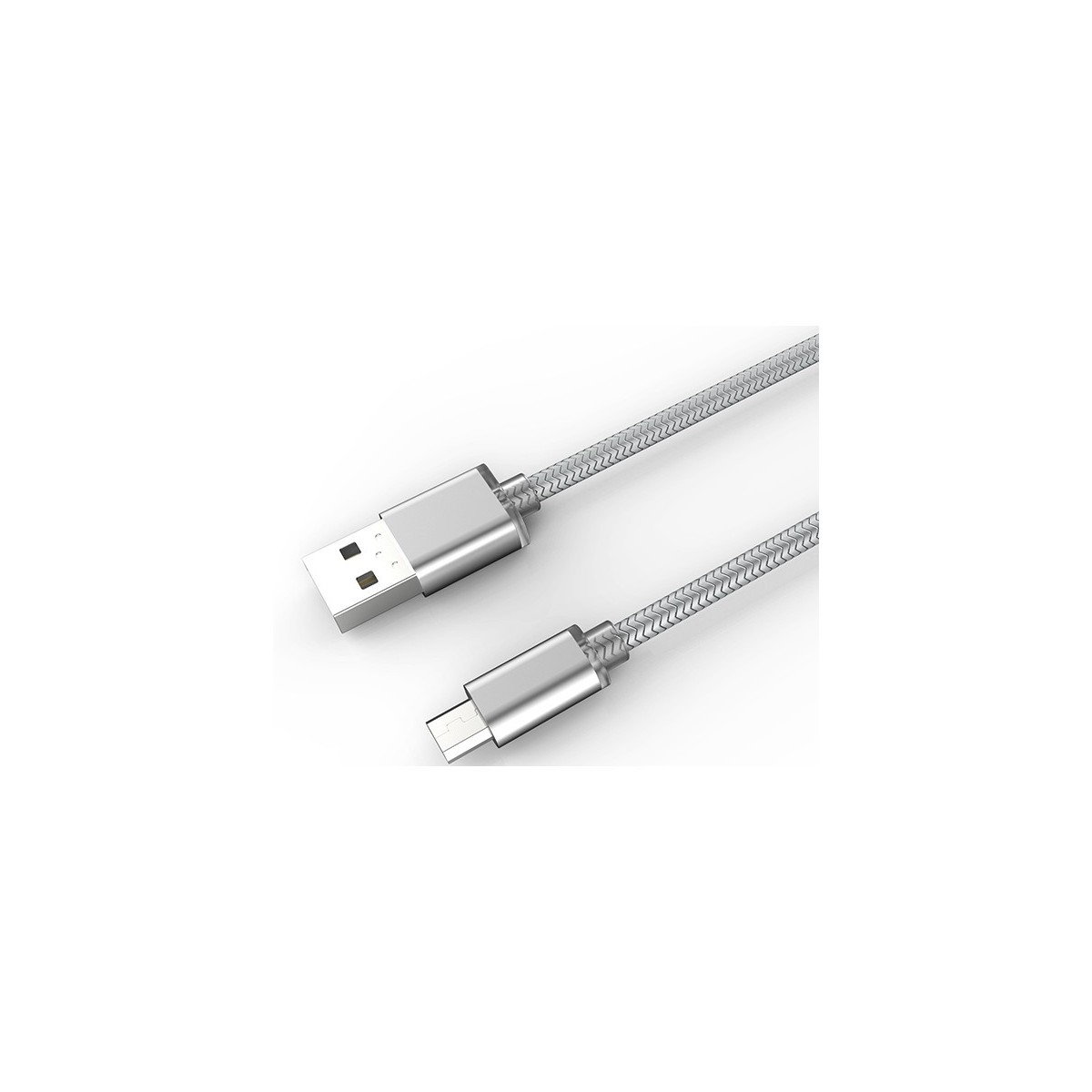 Câble Rond Micro-USB LDNIO LS17S Argent 2m