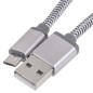 Câble Rond Micro-USB LDNIO LS17S Argent 2m Câble Rond Micro-USB LDNIO LS17S Argent 2m