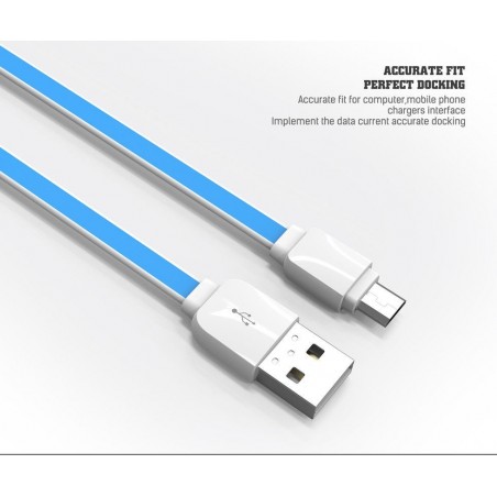 Câble Slim Micro-USB LDNIO XS-07AS Bleu 1m