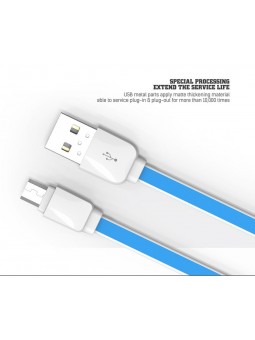 Câble Slim Micro-USB LDNIO XS-07AS Bleu 1m