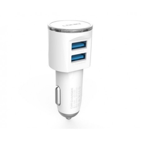Chargeur de voiture LDNIO DL-C29I 2 Ports USB, 3.4A avec Câble Lighting