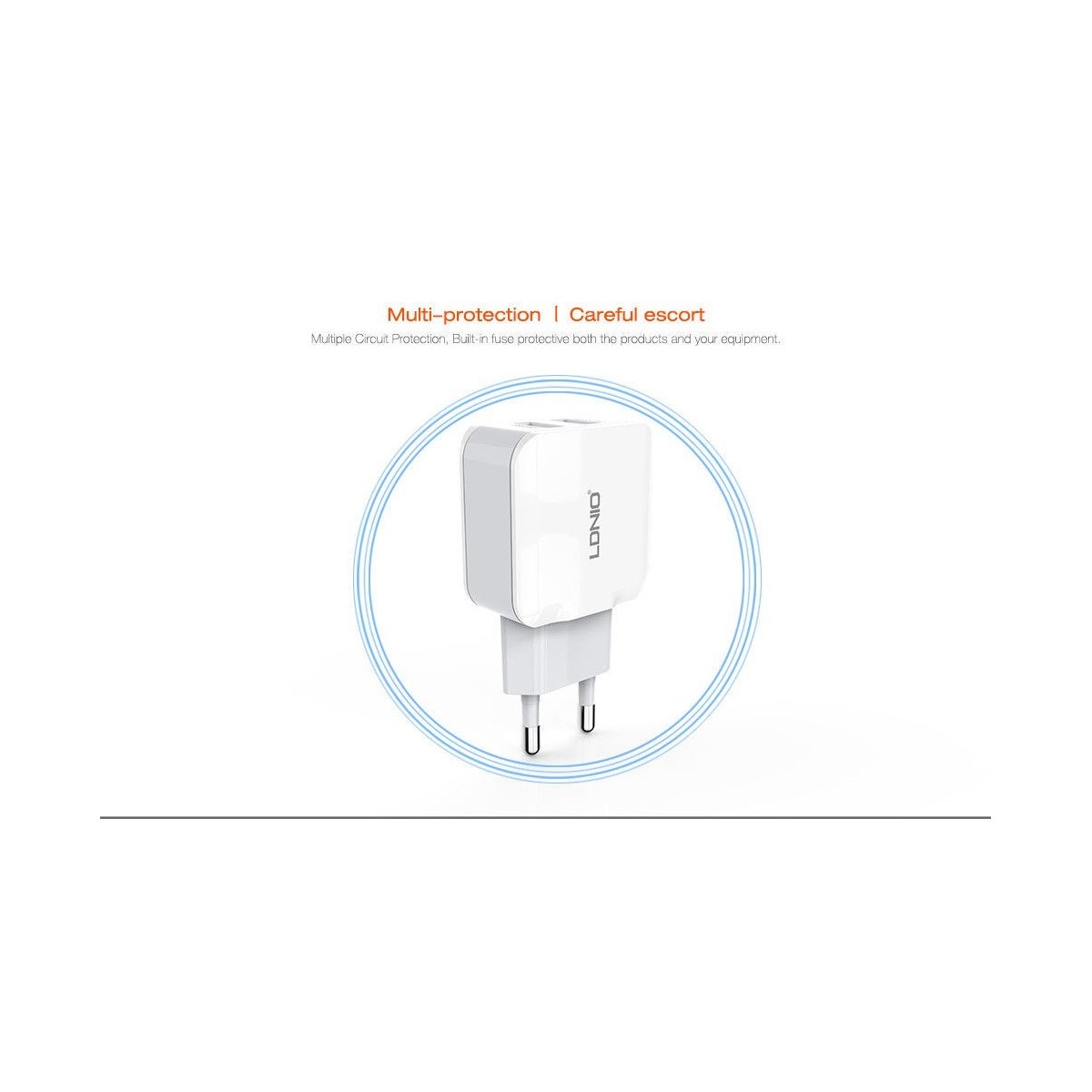 Chargeur Secteur 2 Ports USB LDNIO A2202 2.4A