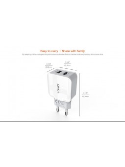 Chargeur Secteur 2 Ports USB LDNIO A2202 2.4A