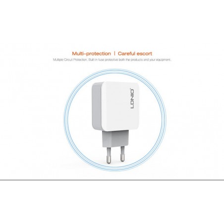 Chargeur Secteur 3 Ports USB LDNIO A3301 3.1A