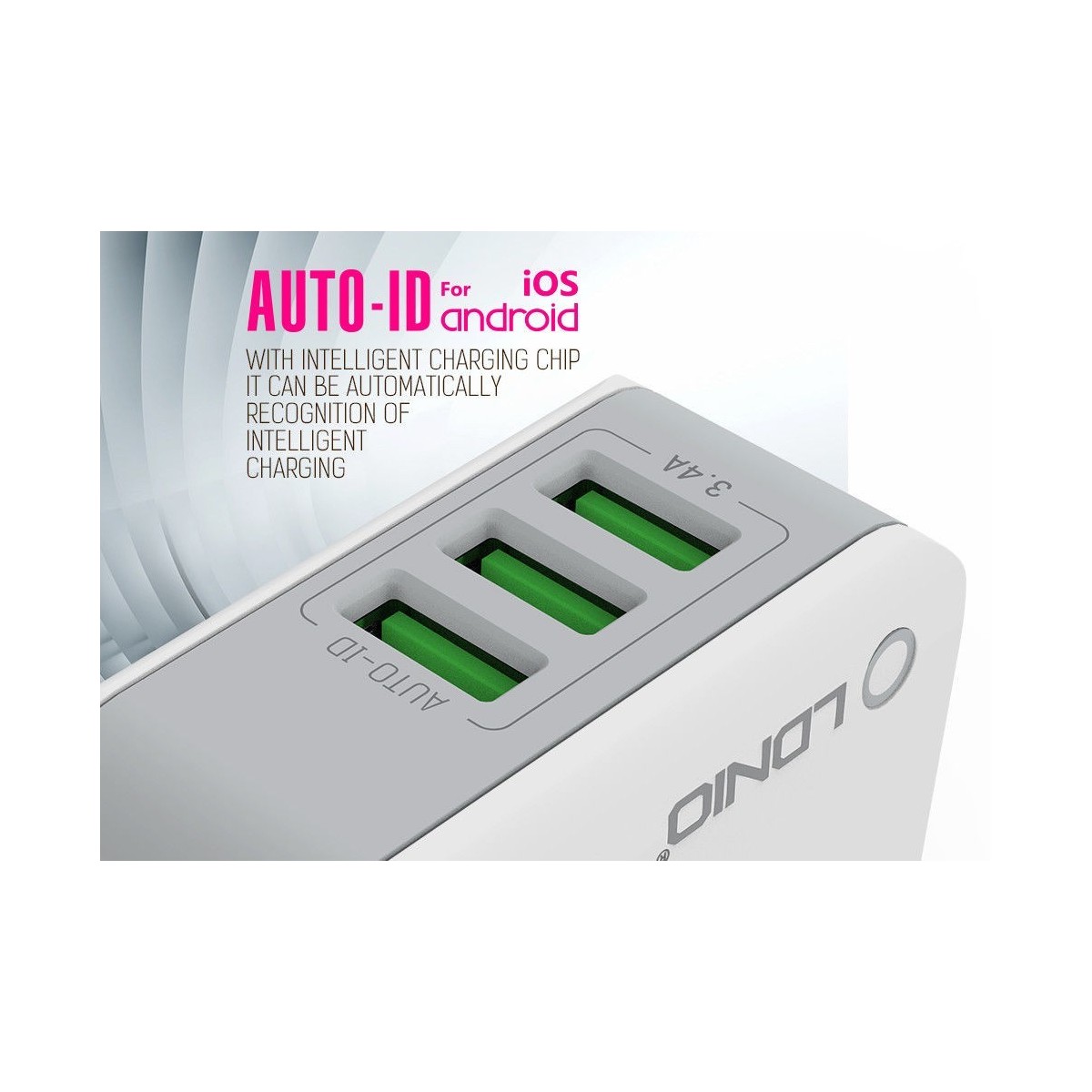 Chargeur Secteur 3 Ports USB LDNIO A3303 3.4A