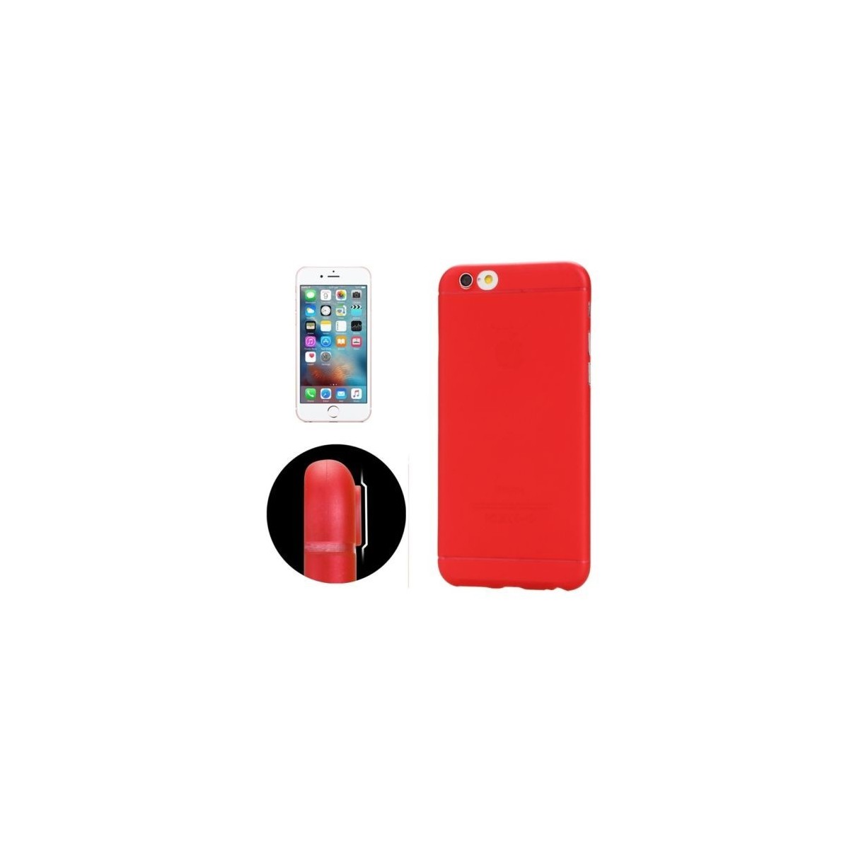 Coque Ultra Slim Translucide pour iPhone 6/6S Rouge