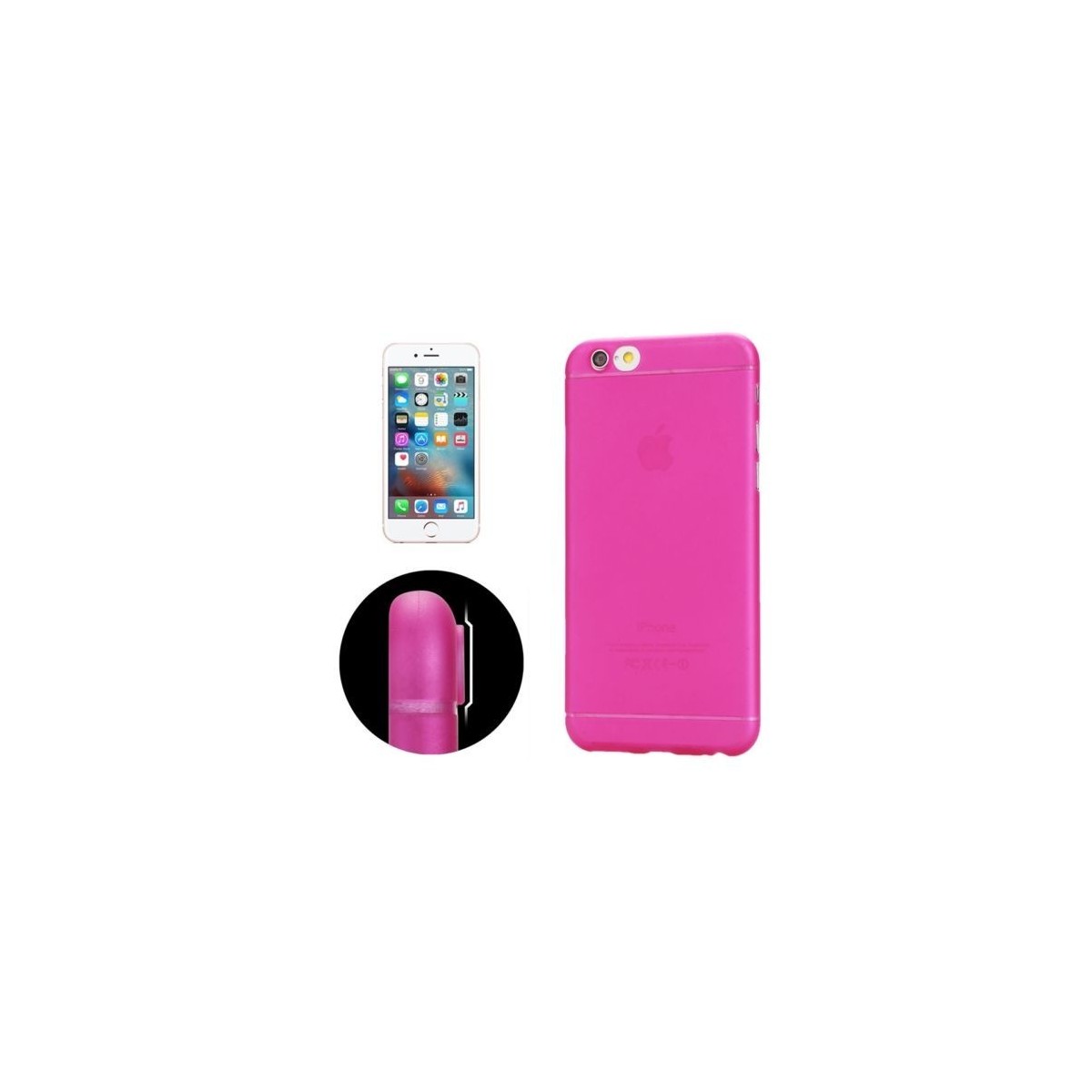 Coque Ultra Slim Translucide pour iPhone 6/6S Plus Rose