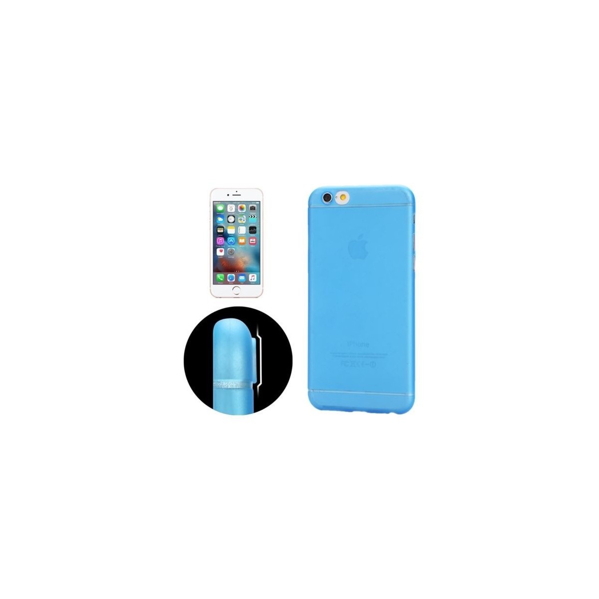 Coque Ultra Slim Translucide pour iPhone 6/6S Bleu