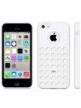 Coque motif à trou en Silicone Gel (TPU) pour iPhone 5C Blanc