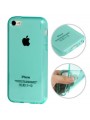 Coque lisse en Silicone Gel (TPU) pour iPhone 5C Turquoise