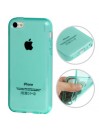 Coque lisse en Silicone Gel (TPU) pour iPhone 5C Turquoise