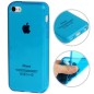 Coque lisse en Silicone Gel (TPU) pour iPhone 5C Bleu