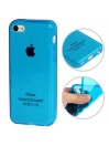 Coque lisse en Silicone Gel (TPU) pour iPhone 5C Bleu