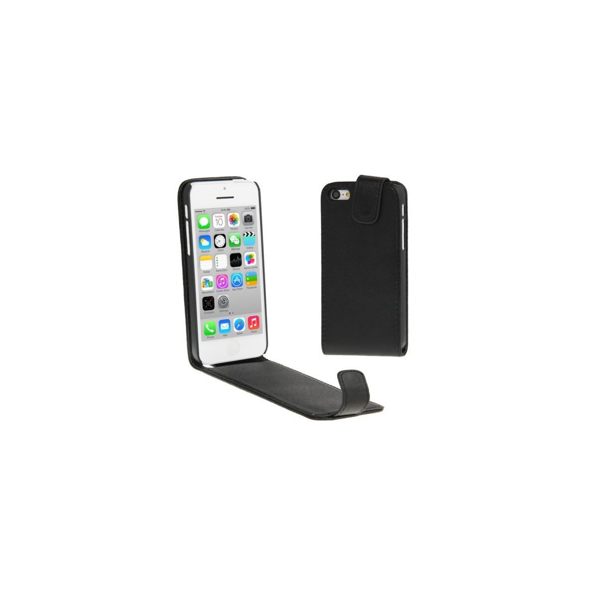 Etui à Clapet Ultra-Fin pour iPhone 5C Noir