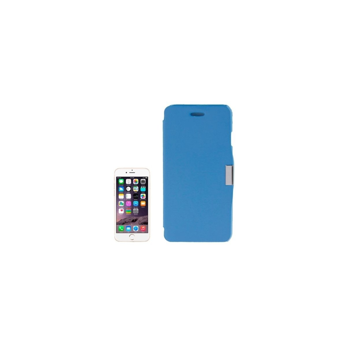 Étui à Clapet Horizontal magnétique pour iPhone 6/6S Bleu