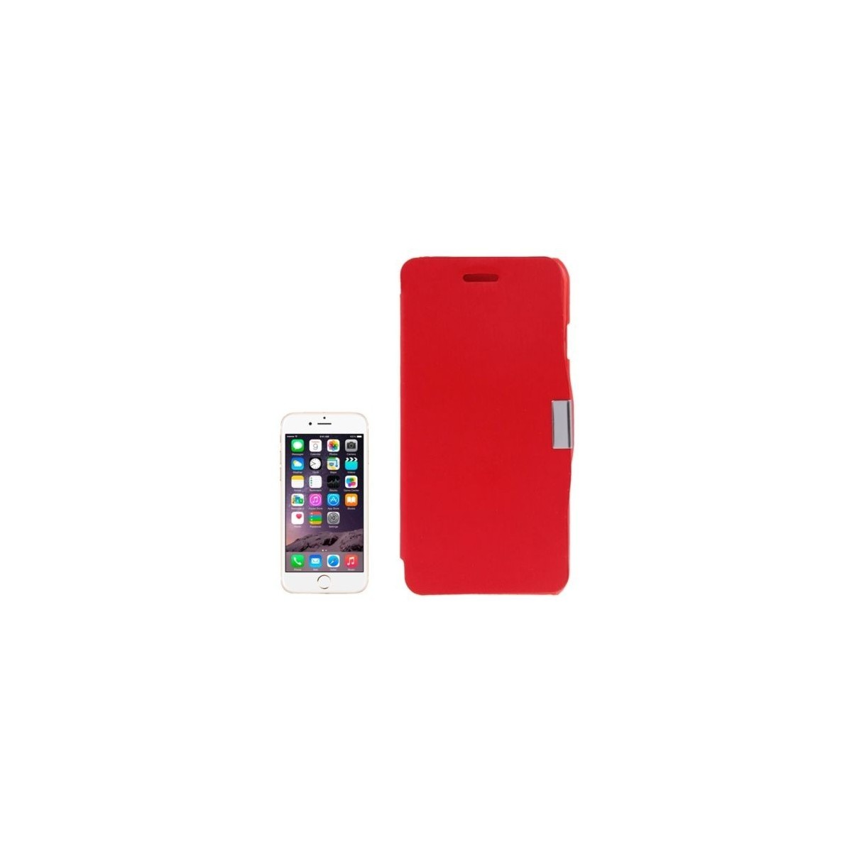 Étui à Clapet Horizontal magnétique pour iPhone 6/6S Rouge