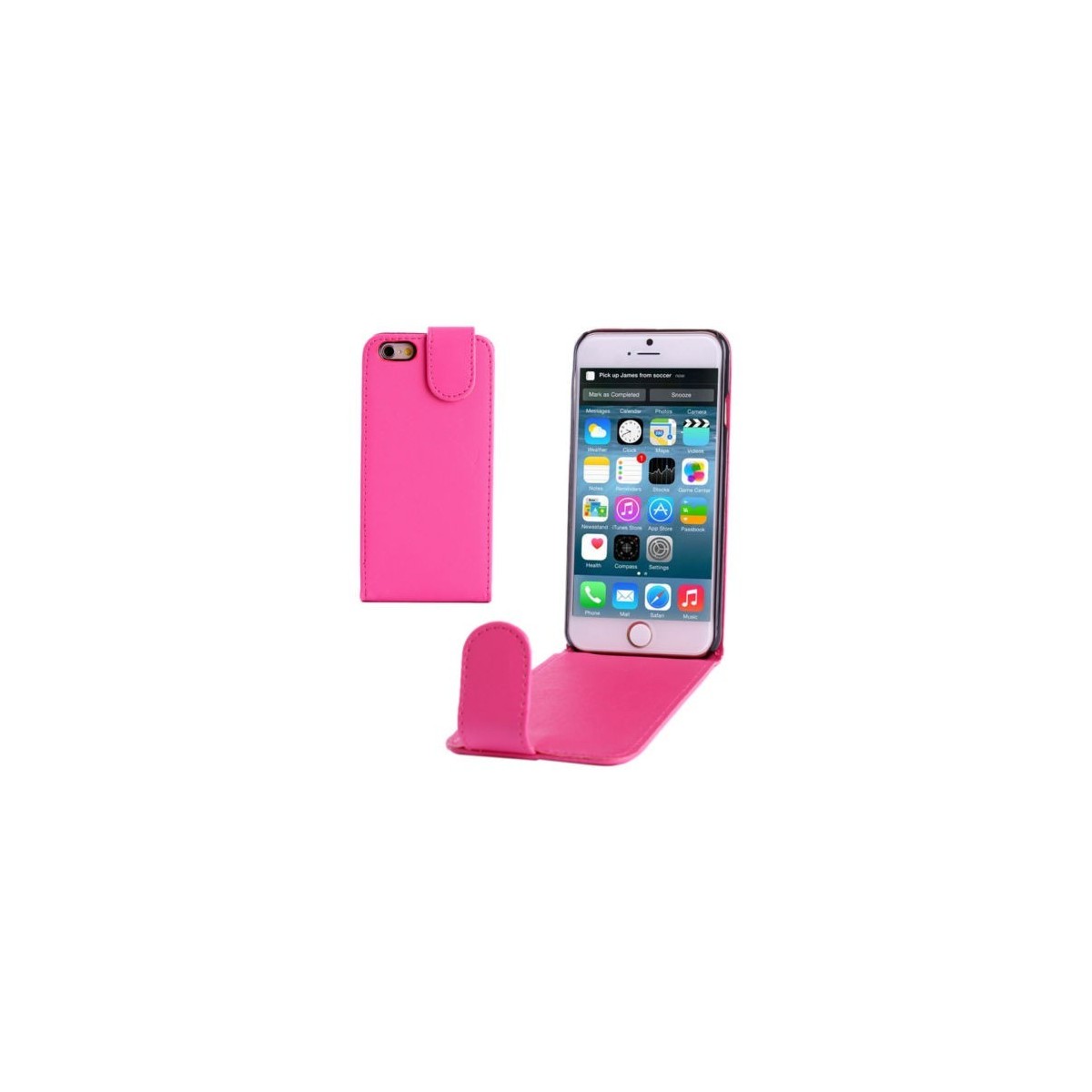 Étui à Clapet Vertical magnétique pour iPhone 6/6S Magenta