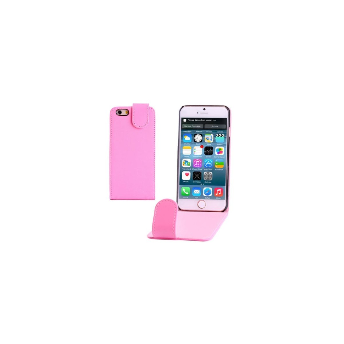 Étui à Clapet Vertical magnétique pour iPhone 6/6S Rose