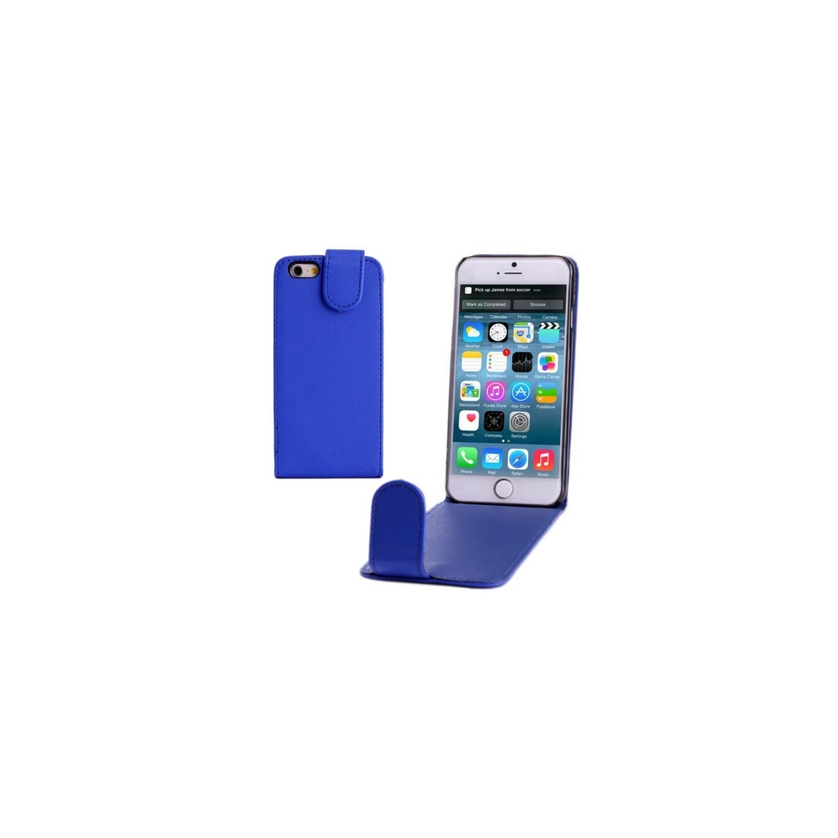 Étui à Clapet Vertical magnétique pour iPhone 6/6S Bleu