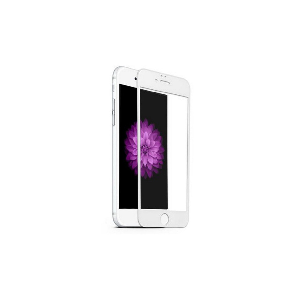 1 Verre Trempé iPhone 6 et 6s Blanc 4D