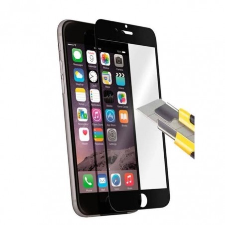 Verre Trempé intégral Noir Pour iPhone 6 et 6S Recouvre à 100% la face avant