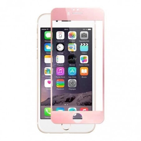 1 Verre Trempé iPhone 6 et 6s Rose 4D