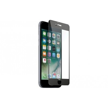 Verre Trempé intégral Noir Pour iPhone 7+ et 8+ Recouvre à 100% la face avant