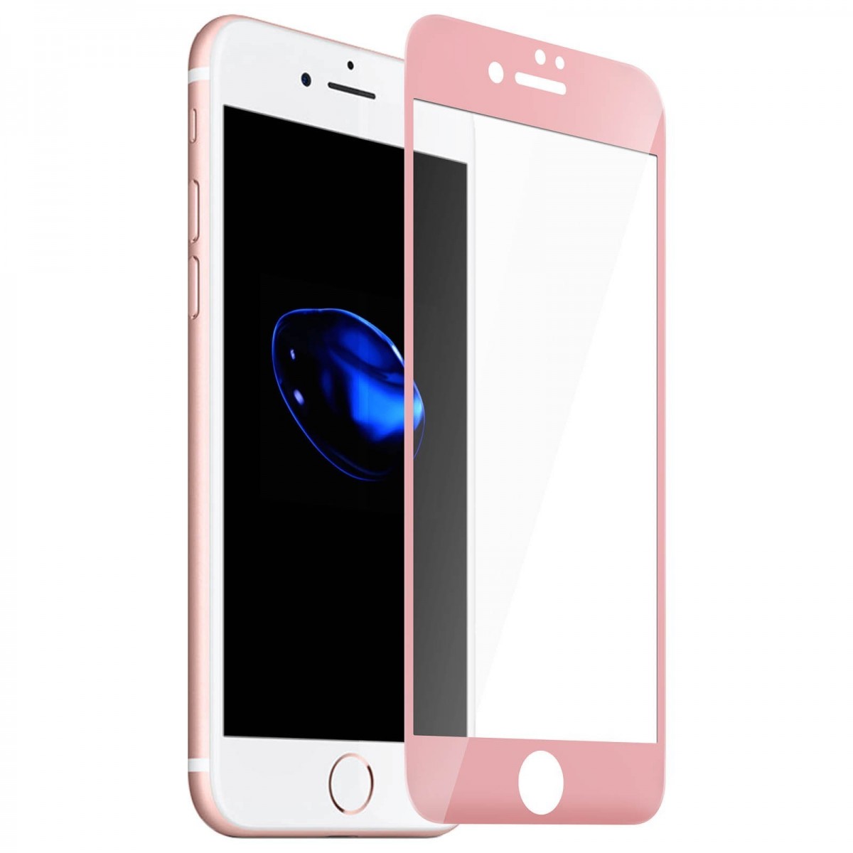 1 Verre Trempé iPhone 7 Rose 4D
