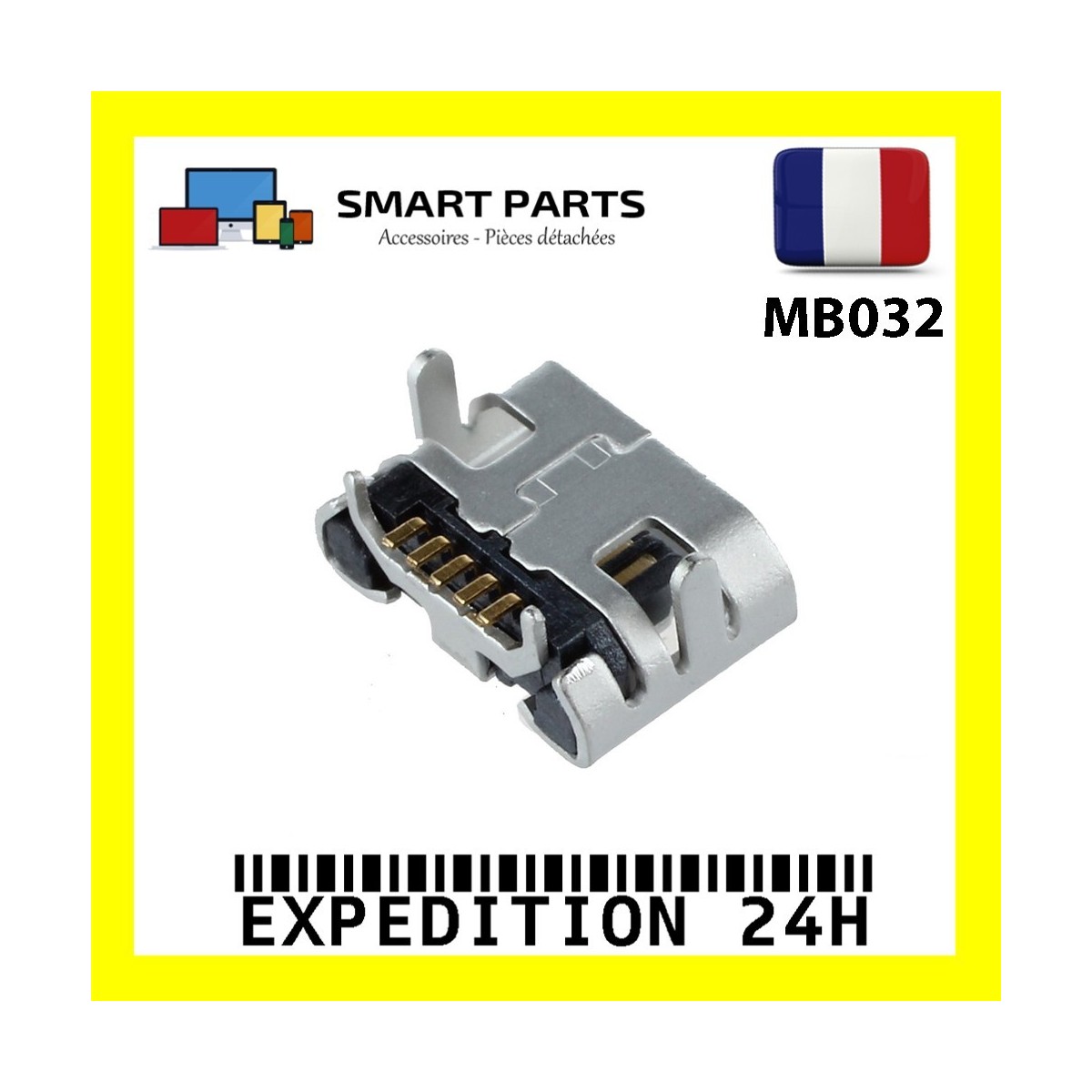 Connecteur Micro USB MB032 Type-B 5pin Femelle Jack