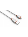 Câble Rond Micro-USB LDNIO LS02S Blanc-Orange 2m