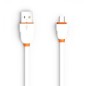 Câble Rond Micro-USB LDNIO LS02S Blanc-Orange 2m