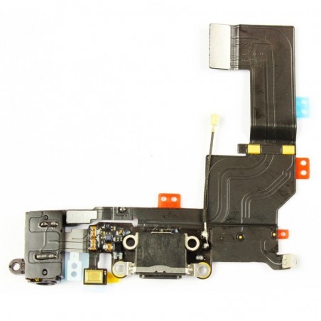 NAPPE DOCK CONNECTEUR DE CHARGE ET JACK POUR IPHONE SE NOIR